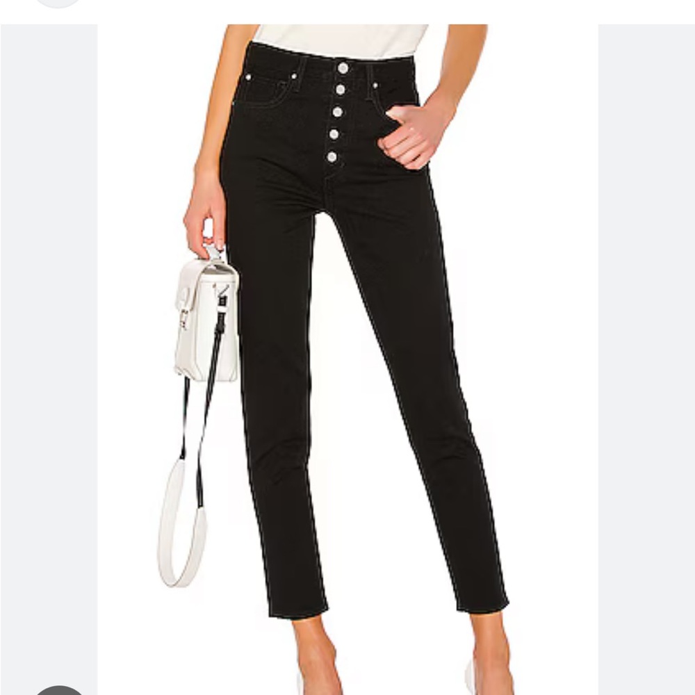 Joe's Jeans High Rise Black Button-Up